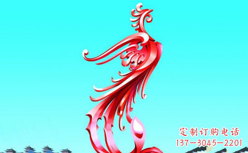 辽阳精美的凤凰不锈钢塑料雕塑