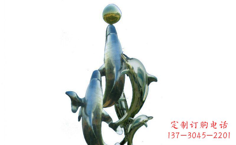 辽阳优雅而精致的海豚雕塑