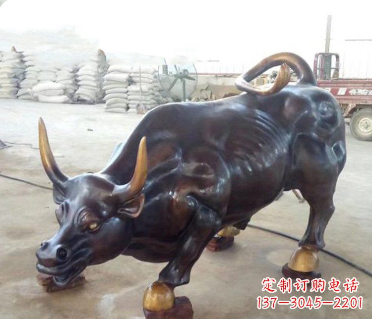 辽阳牛玻璃钢仿铜动物雕塑-把动物雕塑带入生活