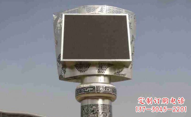 辽阳广场火炬不锈钢雕塑_2