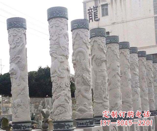 辽阳中领雕塑大理石古典龙柱石雕