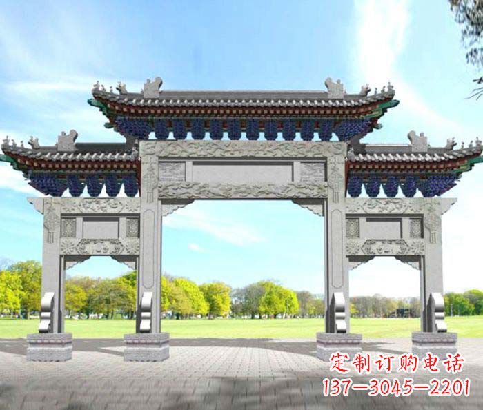 辽阳广场景观大理石牌楼石雕