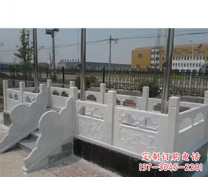 辽阳广场景观汉白玉升旗台石雕 (3)