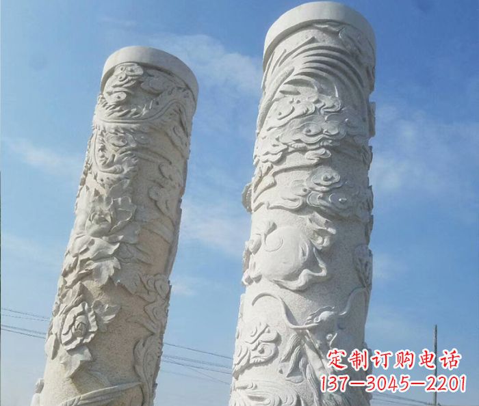 辽阳广场景观龙柱石雕