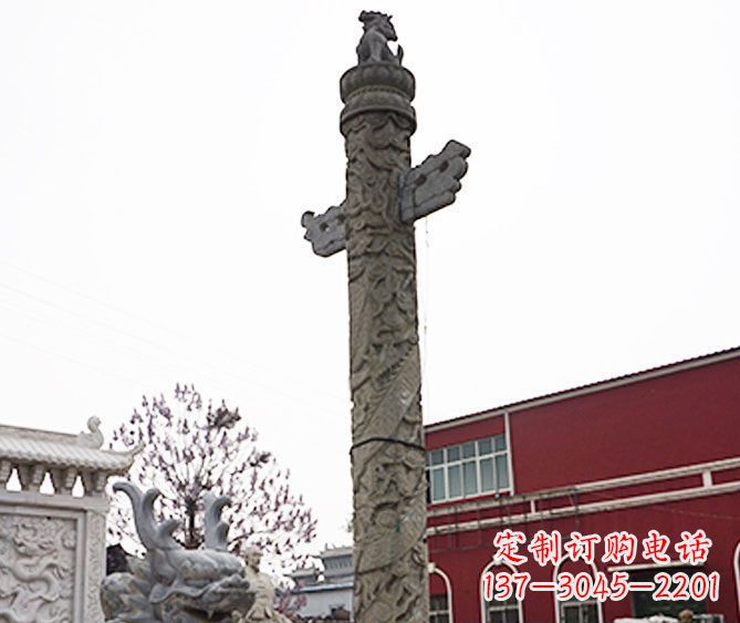 辽阳广场景观盘龙柱石雕 (6)
