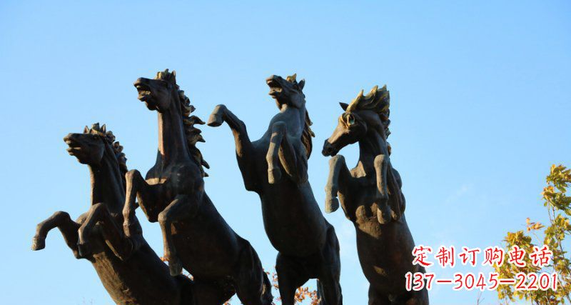 辽阳广场立马动物铜雕 (2)