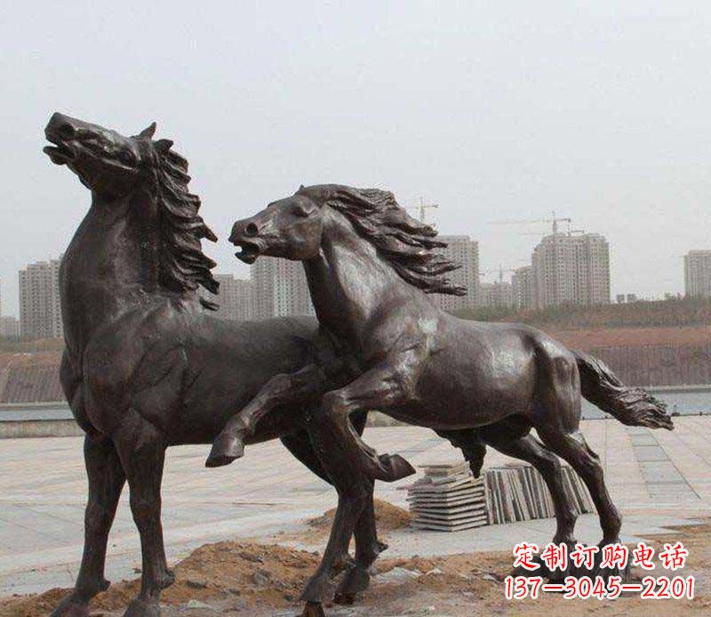 辽阳广场马动物铜雕_1