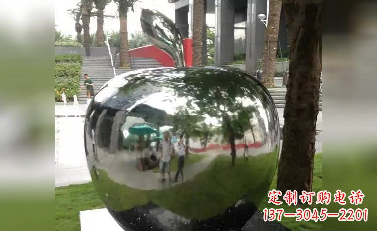 辽阳广场苹果不锈钢雕塑