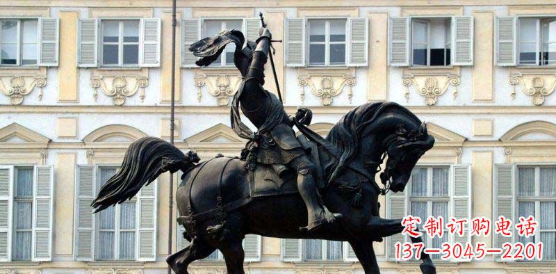 辽阳广场骑马的罗马士兵景观铜雕