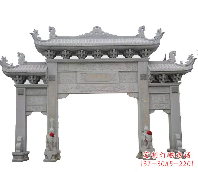 辽阳广场牌坊石艺雕塑,增添非凡的景观魅力