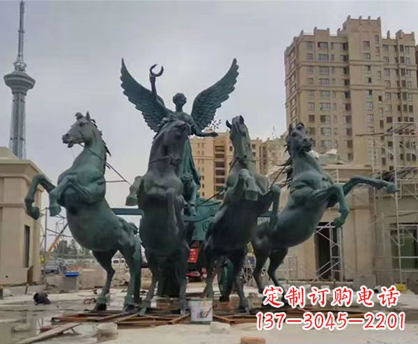 辽阳广场太阳神阿波罗战车铜雕