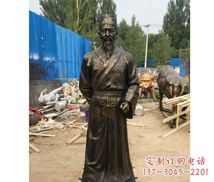 辽阳领雕塑定制广场铜雕刘备人物雕塑