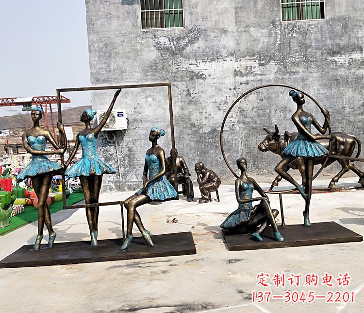 辽阳领雕塑-精美女性铜雕塑