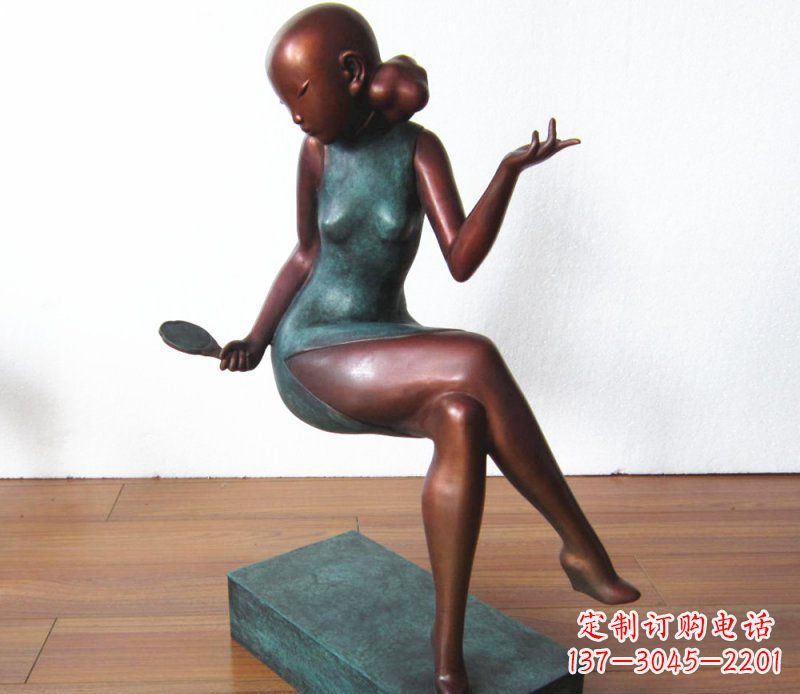 辽阳高雅美女铜雕,展现优雅唯美