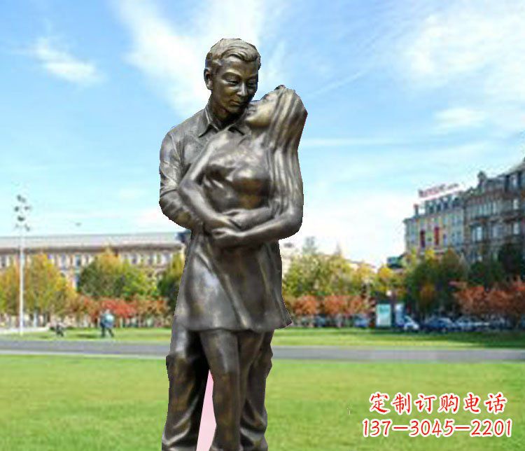 辽阳广场铜雕情侣人物雕塑