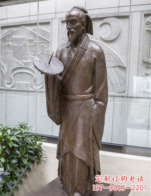 辽阳广场铜雕时间日晷人物雕塑