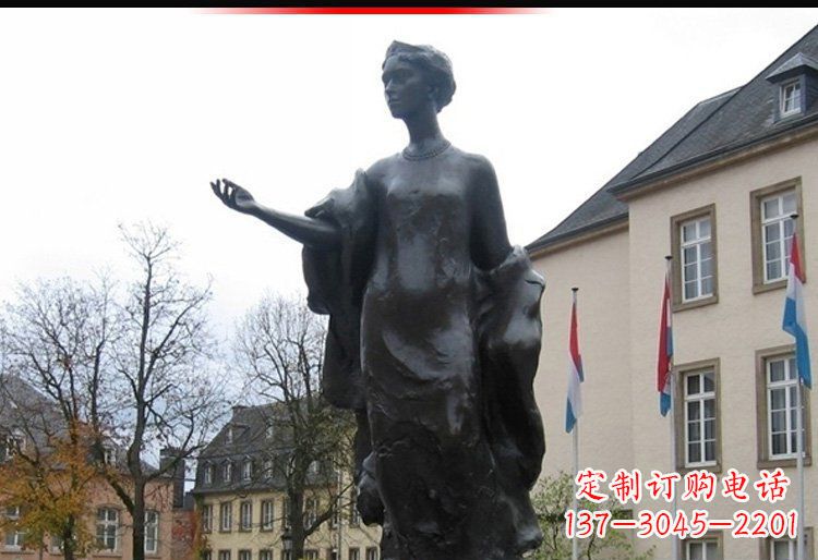 辽阳广场铜雕西方美女人物雕塑