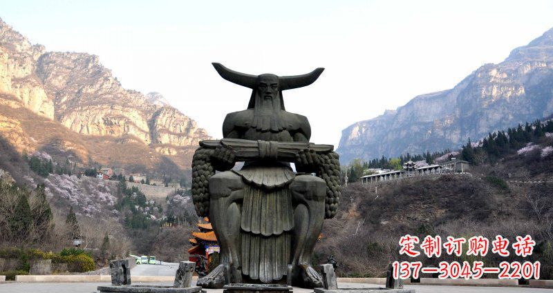辽阳中领雕塑炎帝景观铜雕