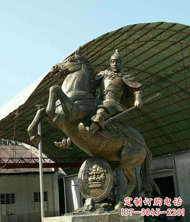 辽阳广场赵云赵子龙人物铜雕