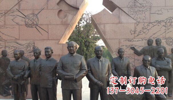辽阳广场铸铜名人人物铜雕