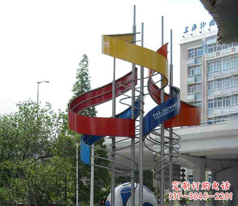 辽阳广场足球不锈钢雕塑