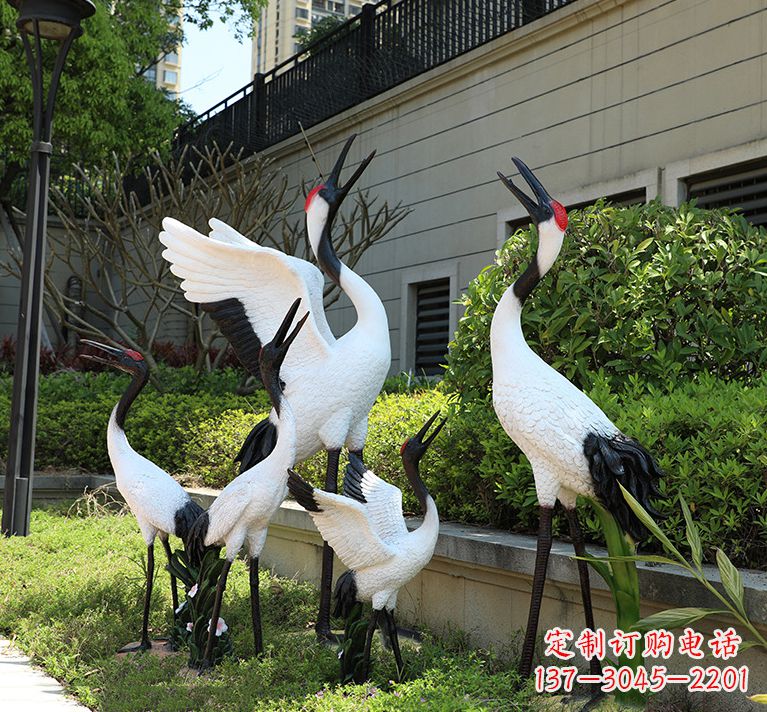 辽阳广东仿真仙鹤动物雕塑