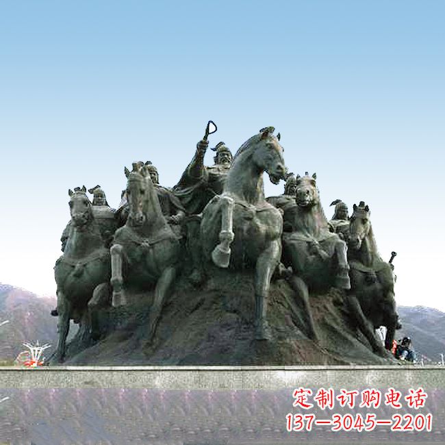 辽阳郭子仪出征情景雕塑-景区景点中国历史名人大型雕塑