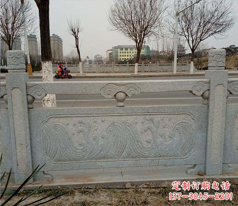 辽阳海浪石浮雕大理石栏板石雕