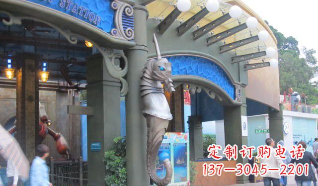 辽阳海马铜雕