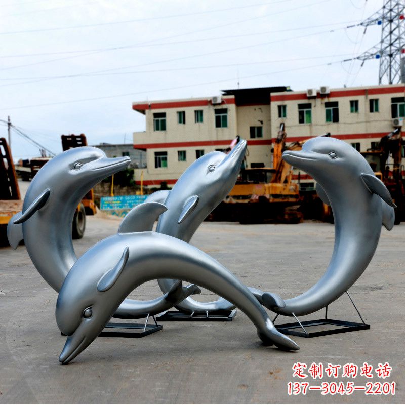 辽阳海豚玻璃钢雕塑