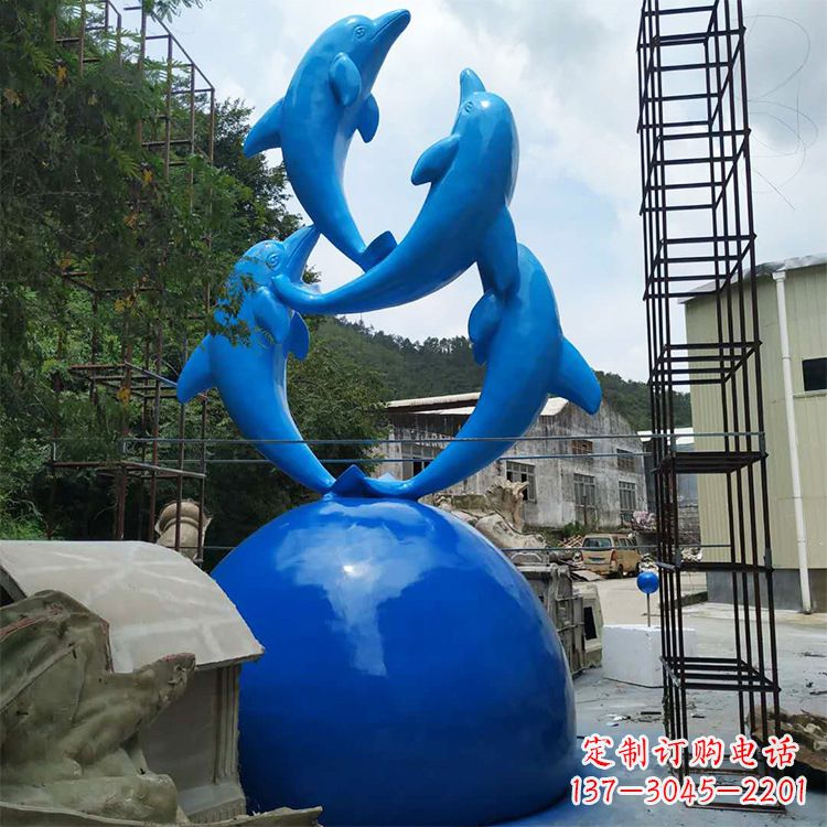 辽阳海豚玻璃钢景观雕塑
