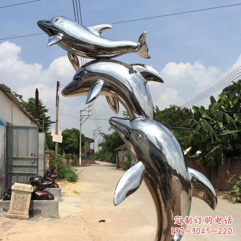 辽阳海豚不锈钢雕塑