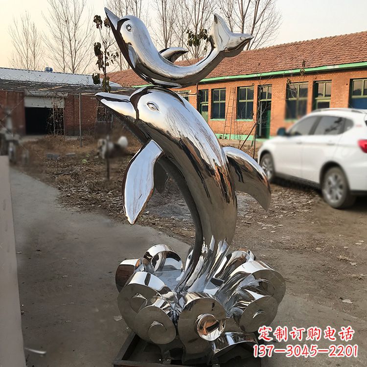 辽阳海豚不锈钢雕塑,带来动人惊喜
