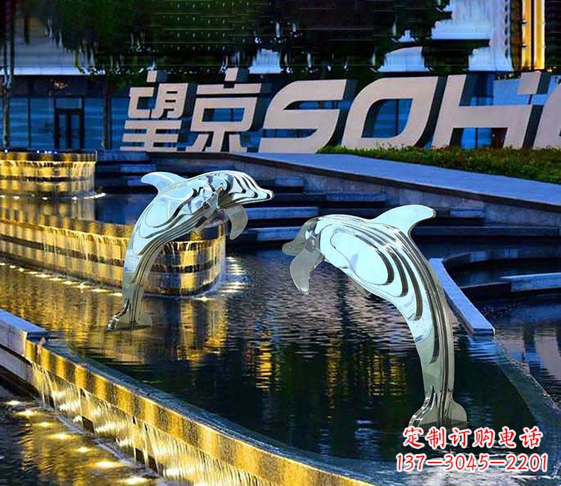 辽阳可爱海豚不锈钢雕塑