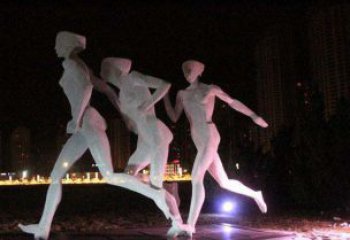 辽阳优雅靓丽的女性不锈钢跑步雕塑