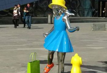 辽阳中领雕塑：极致的不锈钢小女孩雕塑