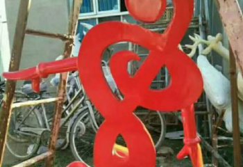 辽阳中领雕塑-不锈钢音符抽象雕塑