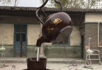 辽阳茶壶精美铜雕，为您打造经典景观雕塑