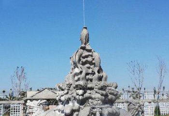 辽阳令人称羡的广场龙龟喷泉石雕