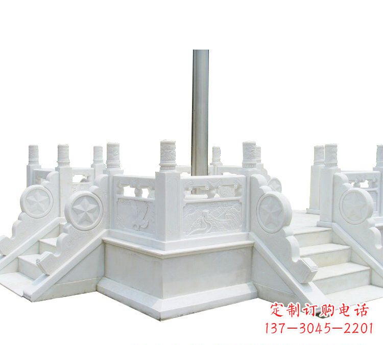 辽阳汉白玉部队升旗台雕塑