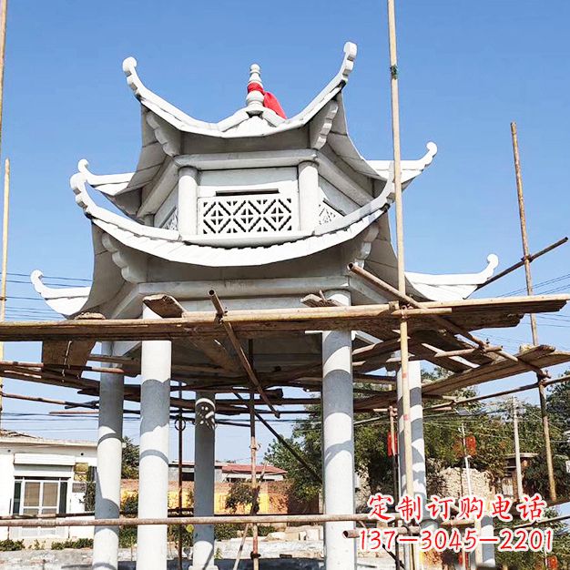 辽阳汉白玉大理石凉亭雕塑