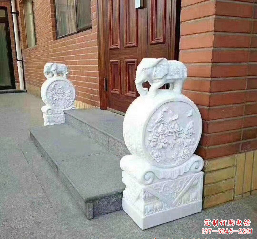 辽阳汉白玉大象雕塑,令家庭美景更加完美