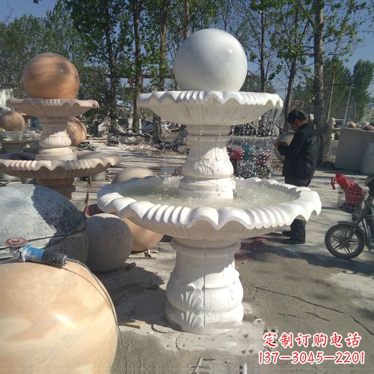 辽阳汉白玉风水球,高端定制雕塑