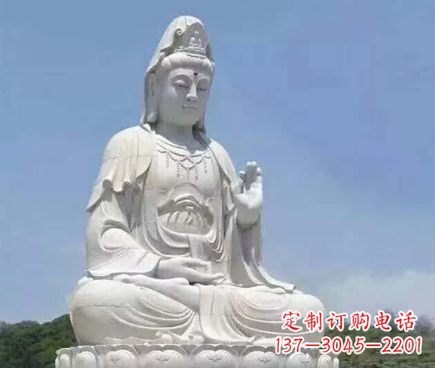 辽阳汉白玉观音雕塑