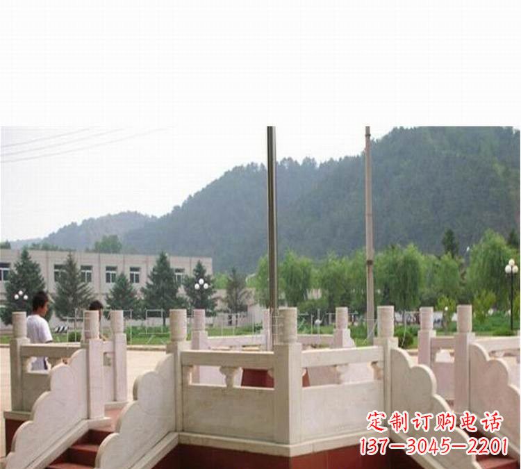 辽阳汉白玉精致国旗台雕塑