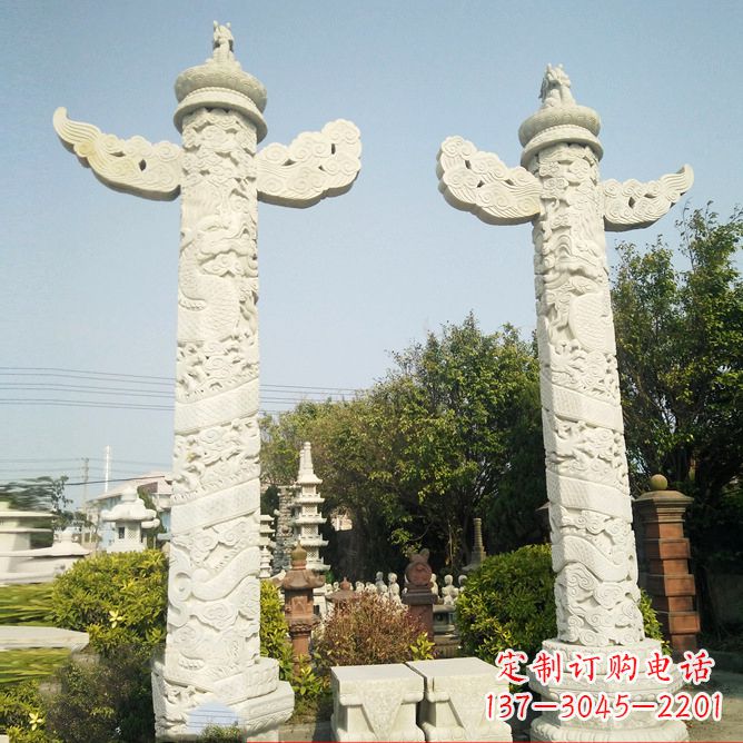 辽阳汉白玉华表石雕塑
