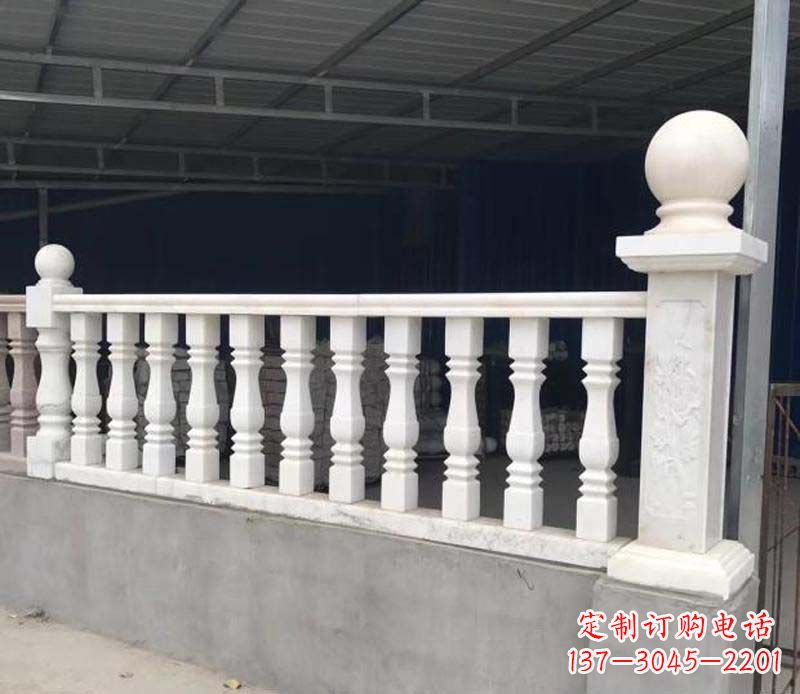 辽阳中领雕塑,汉白玉栏杆景观雕塑定制