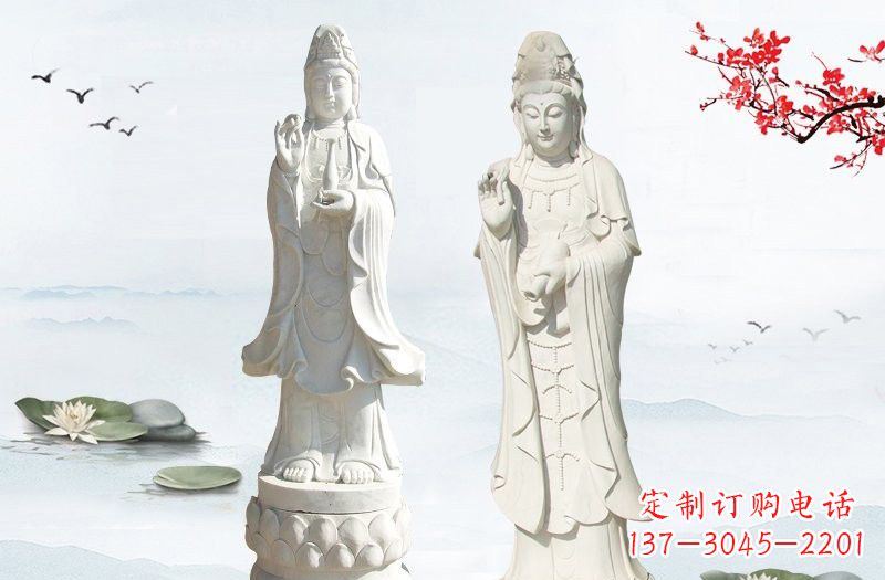辽阳象征慈悲的观音石雕