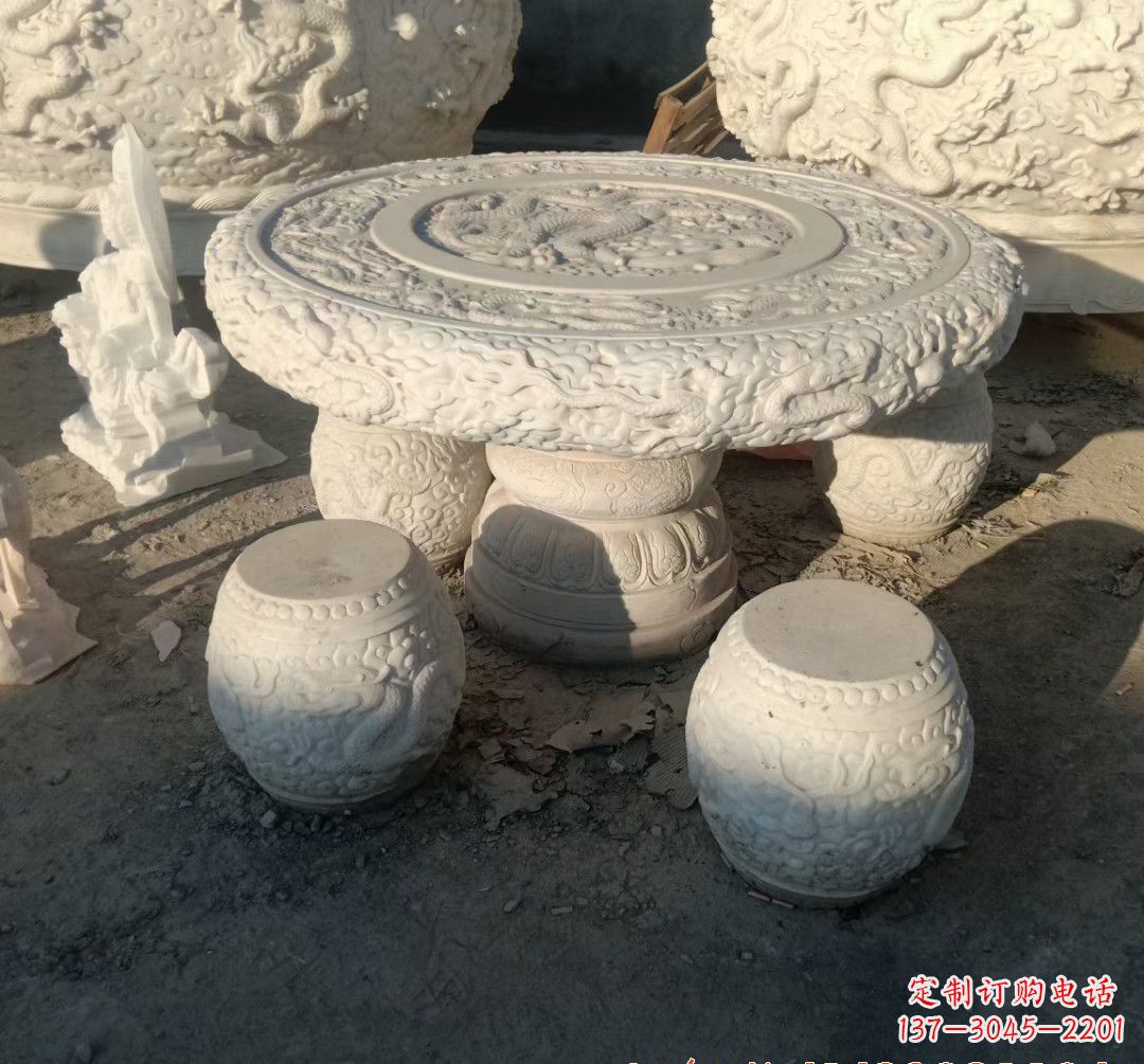 辽阳中领雕塑推出的汉白玉魔力龙雕塑，以汉白玉…