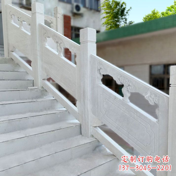 辽阳汉白玉楼梯石雕栏杆